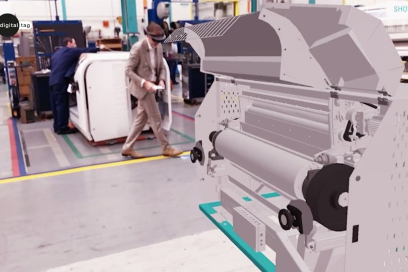 Schulung in einer industriellen Produktion mit Augmented Reality
