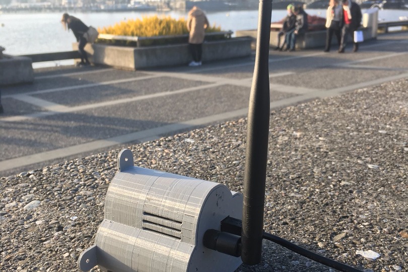 Der neuste Sensor auf Tour in Zürich für den MakeZurich Hackathon im Februar 2017